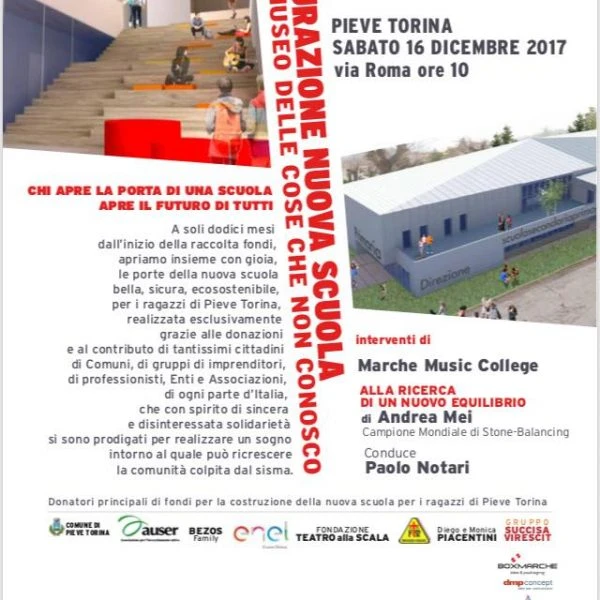 Inaugurazione della scuola di Pieve Torina